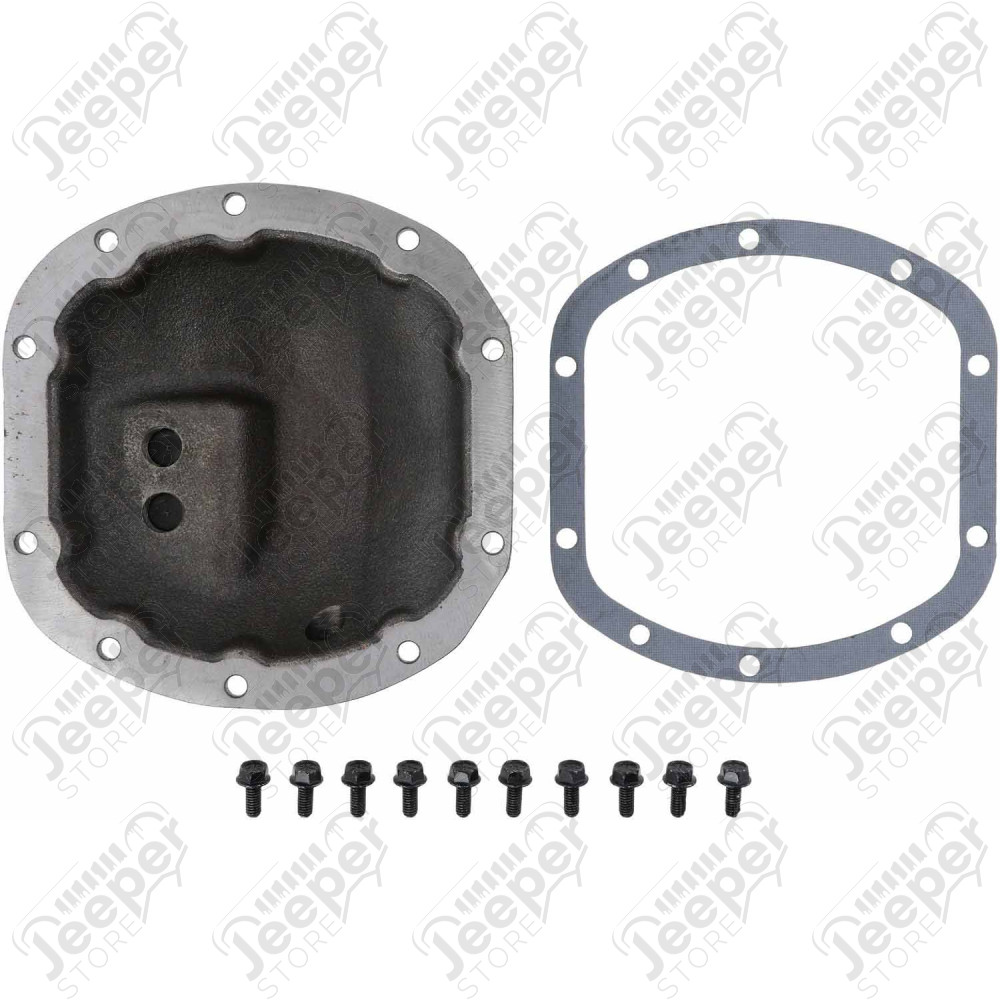 Couvercle (coquille) de pont avant renforcé de marque DANA SPICER pour Dana 30 Jeep CJ, Wrangler YJ, TJ, JK, Cherokee XJ, Grand Cherokee ZJ, ZG, WJ, WG - 10023534