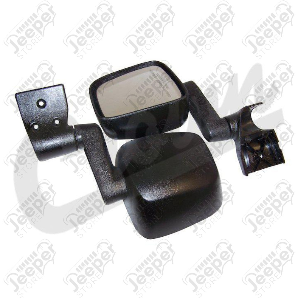 Kit de 2 rétroviseurs noir (look TJ phase 2) pour Jeep Wrangler TJ