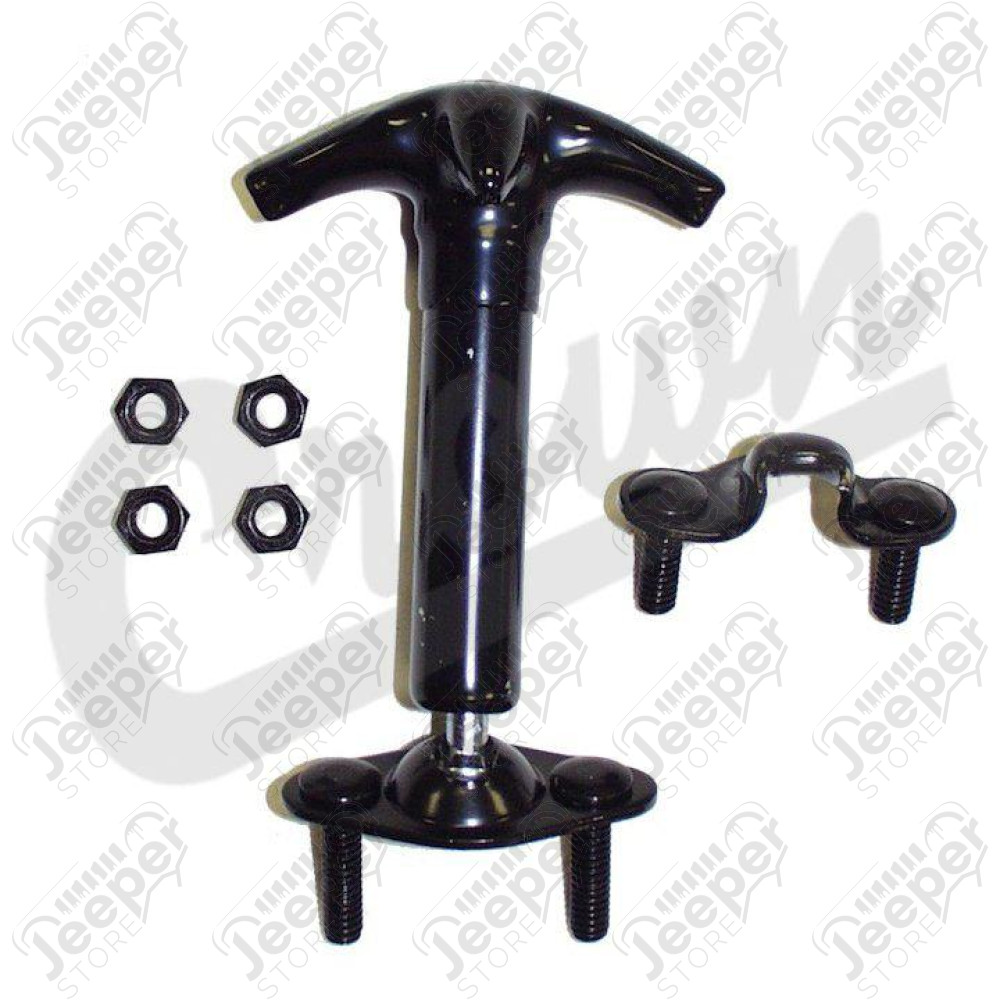 Hood Catch Kit (Black-Rubber Coated)