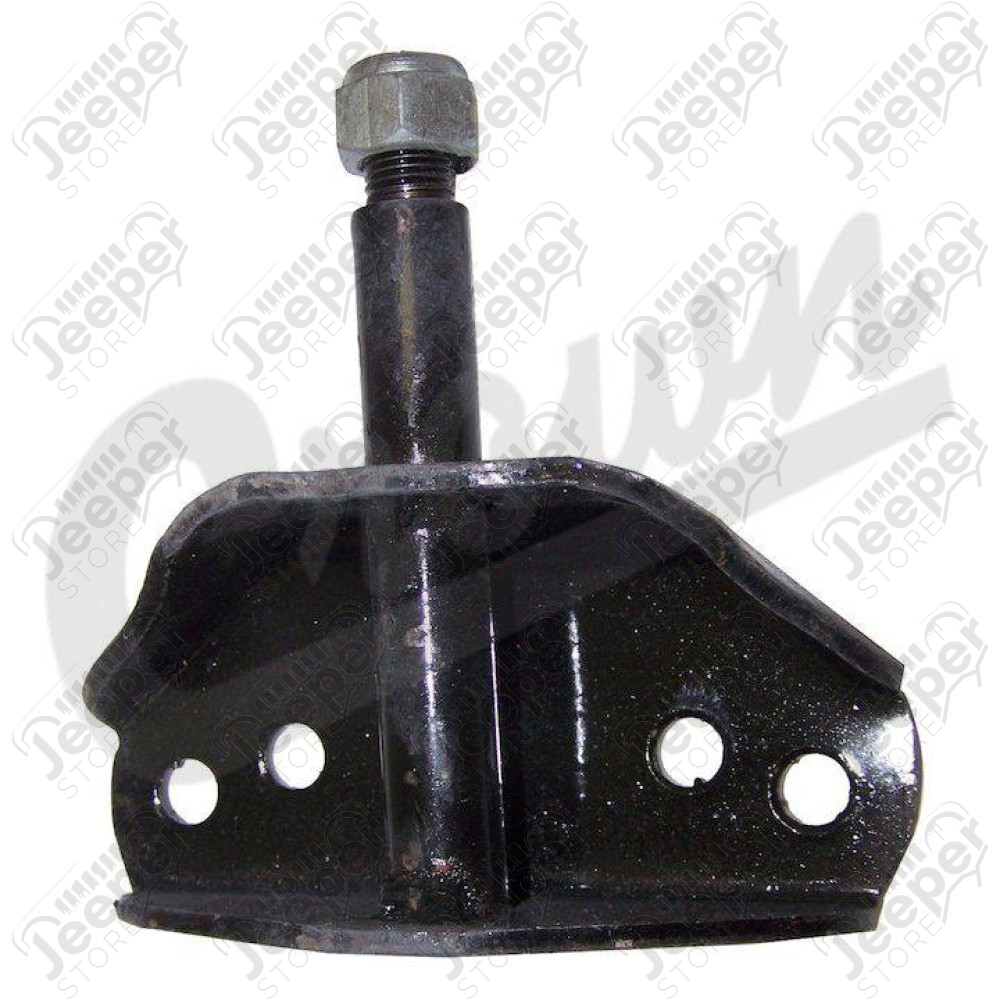 Support d'amortisseur avant ou arrière gauche ou droit, comprend le support et l'écrou Nylock Jeep Willys M38, M38A1, CJ2A, CJ3A, CJ3B, CJ5, CJ6
