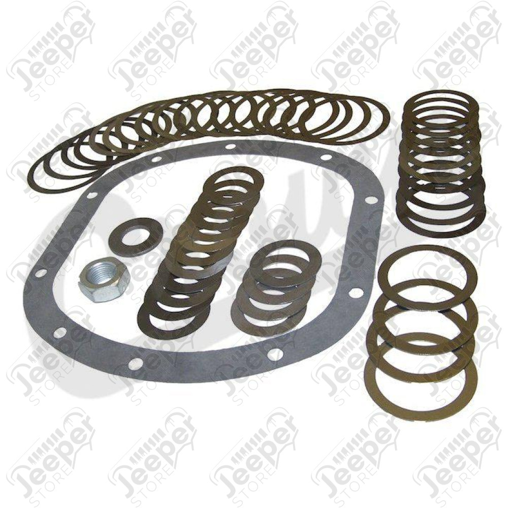 Cales de réglage pignon conique et cage de différentiel avant dana 30, Jeep CJ5, CJ6, CJ7 et CJ8