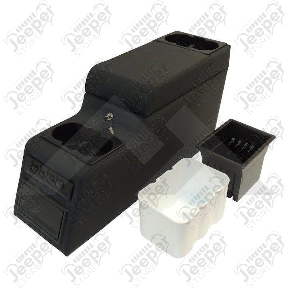 Deluxe Locking Center Console (Black Denim)