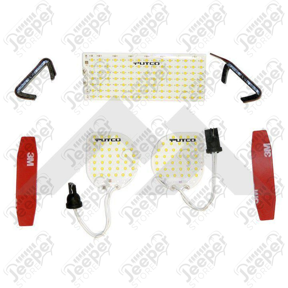 Kit ampoules intérieur LED Blanc pour Jeep Wrangler JK (phase 2)