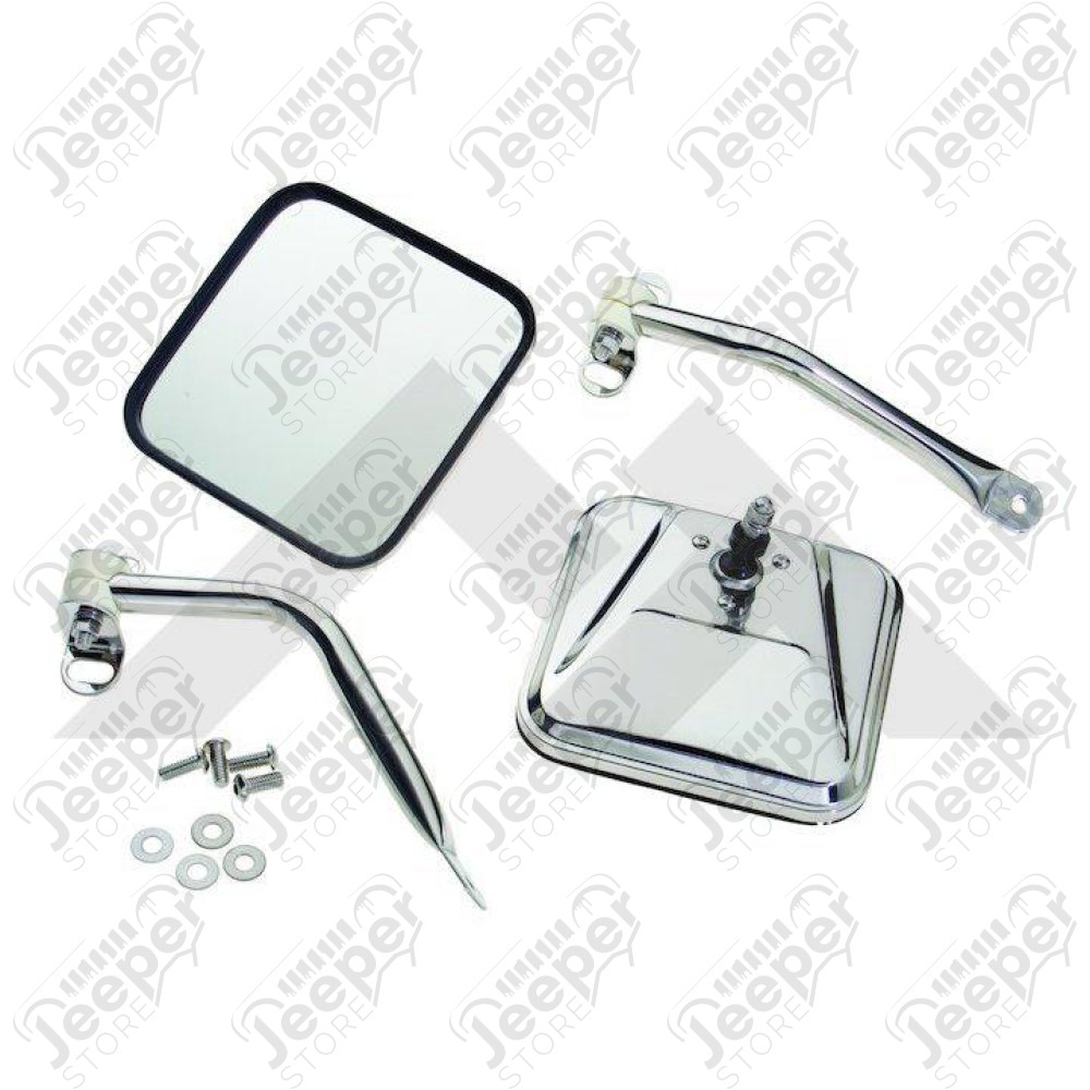 Complete Side Mirror Set (Stainless)