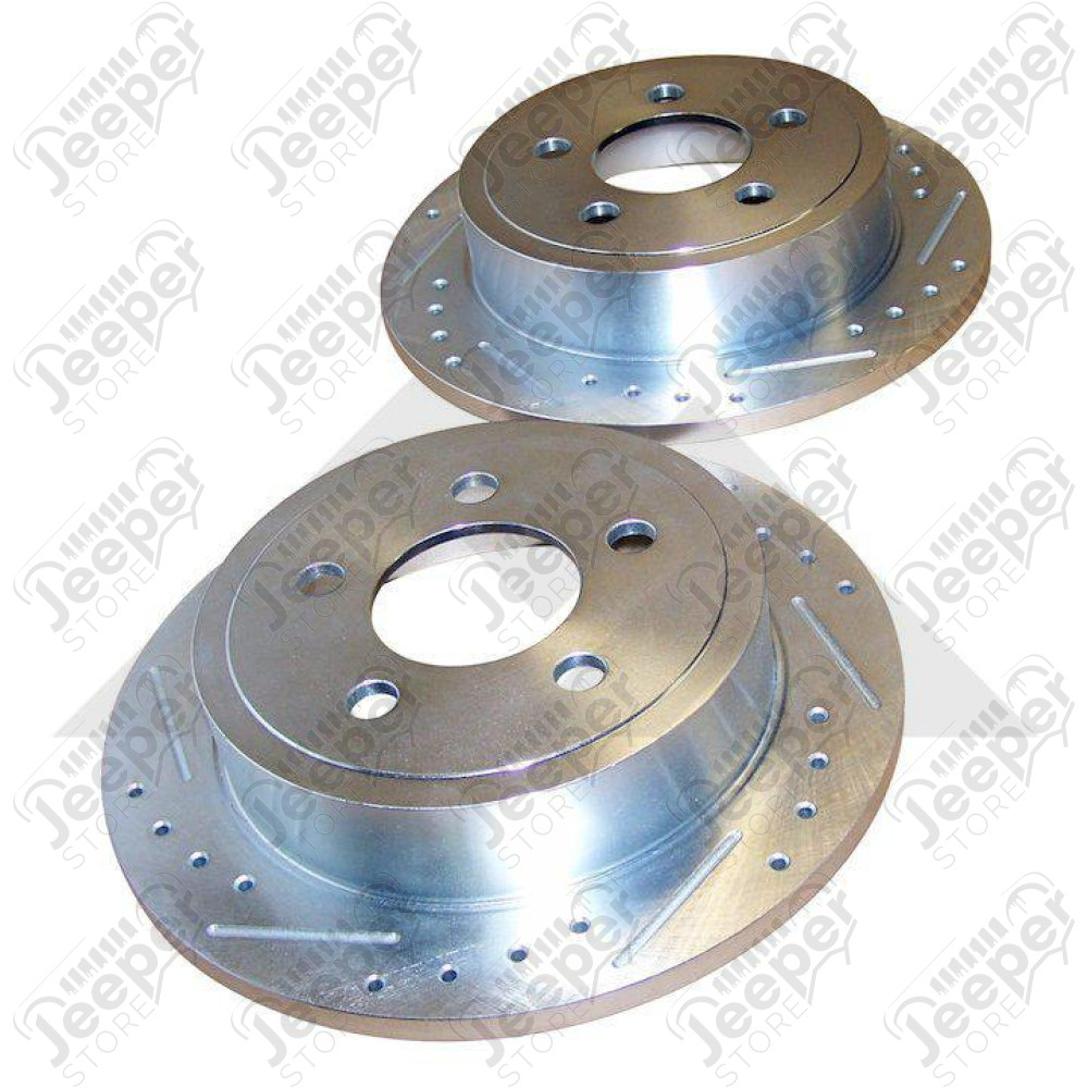 Brake Rotor Set (Rear Drilled & Slotted)