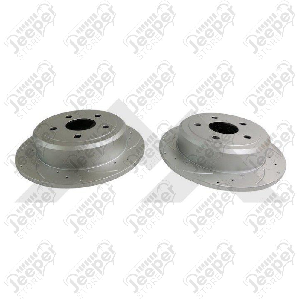 Brake Rotor Set (Rear Drilled & Slotted)