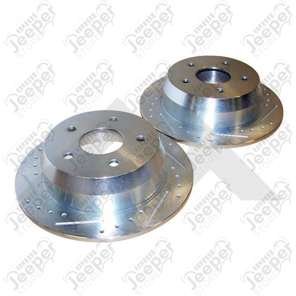 Brake Rotor Set (Rear Drilled & Slotted)