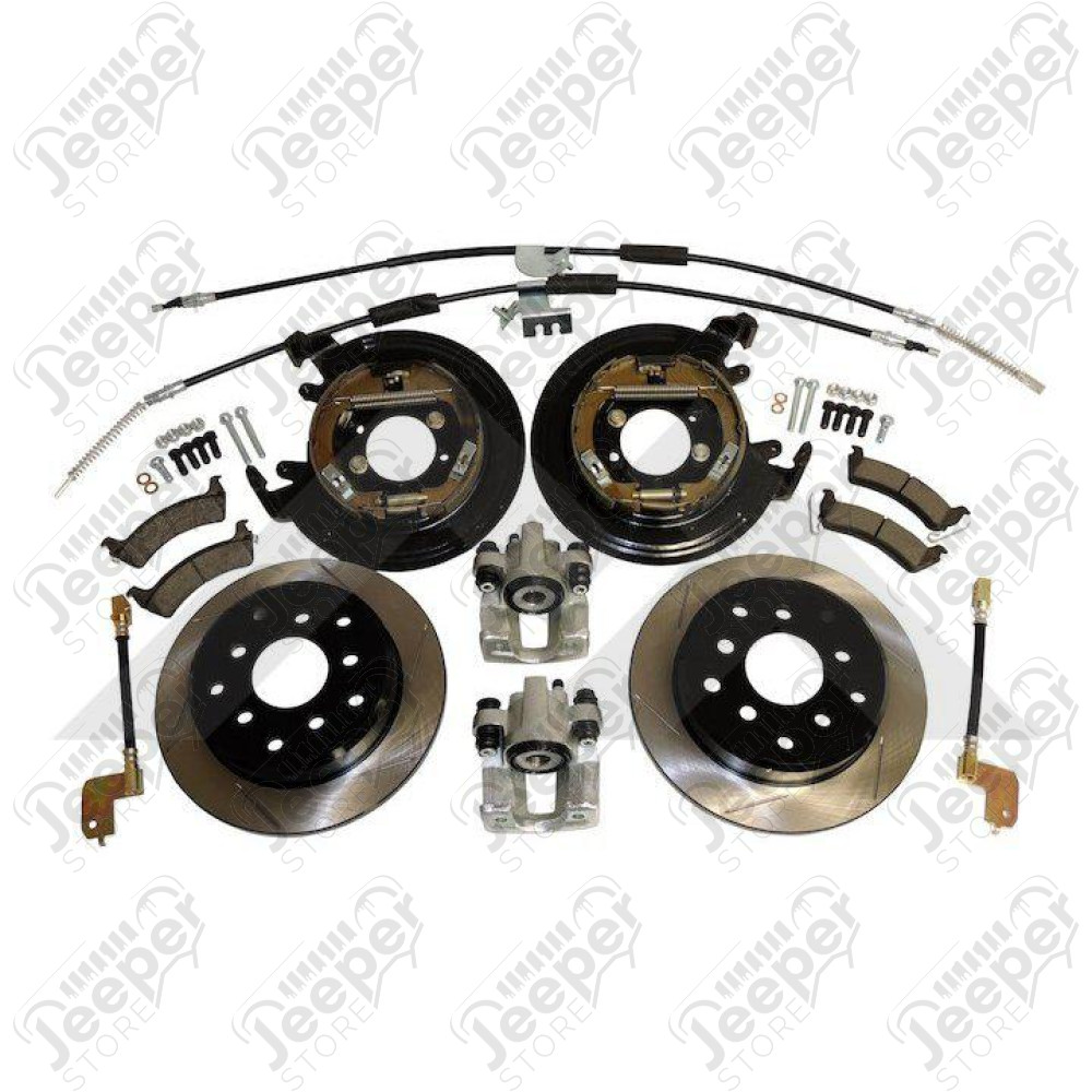 Kit conversion frein à disques à l'arrière rainurés Jeep Wrangler TJ, et Grand Cherokee ZJ, ZG (Dana 35 c-clip)