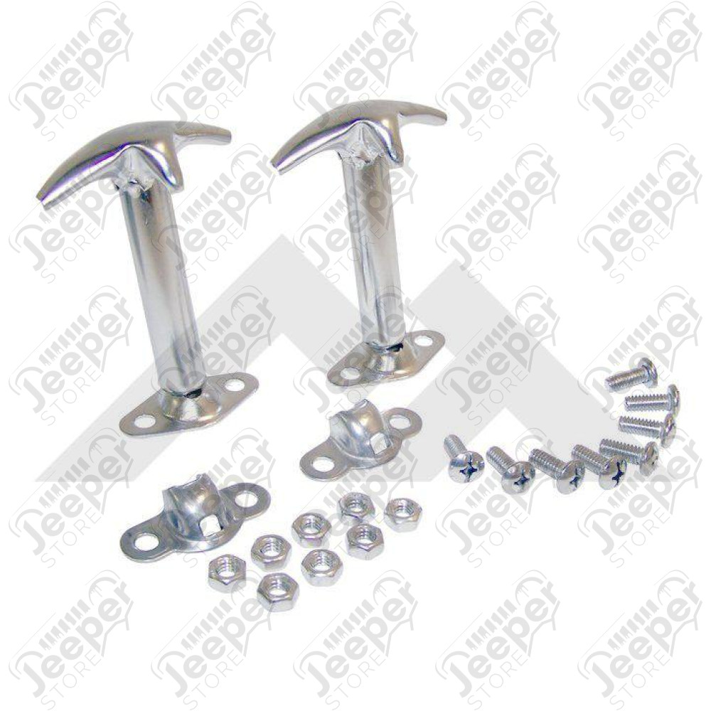 Hood Catch Kit (Stainless-Set of 2)