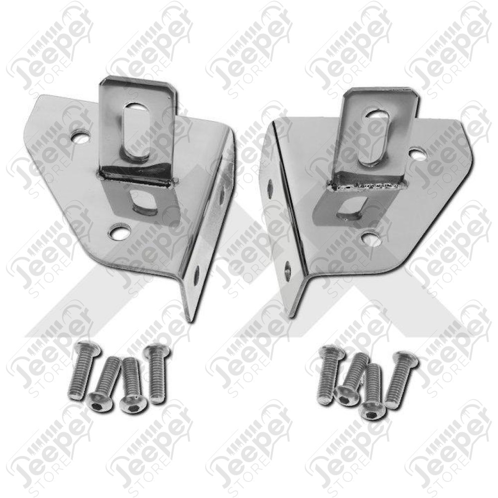 Windshield Light Bracket Kit (Stainless)
