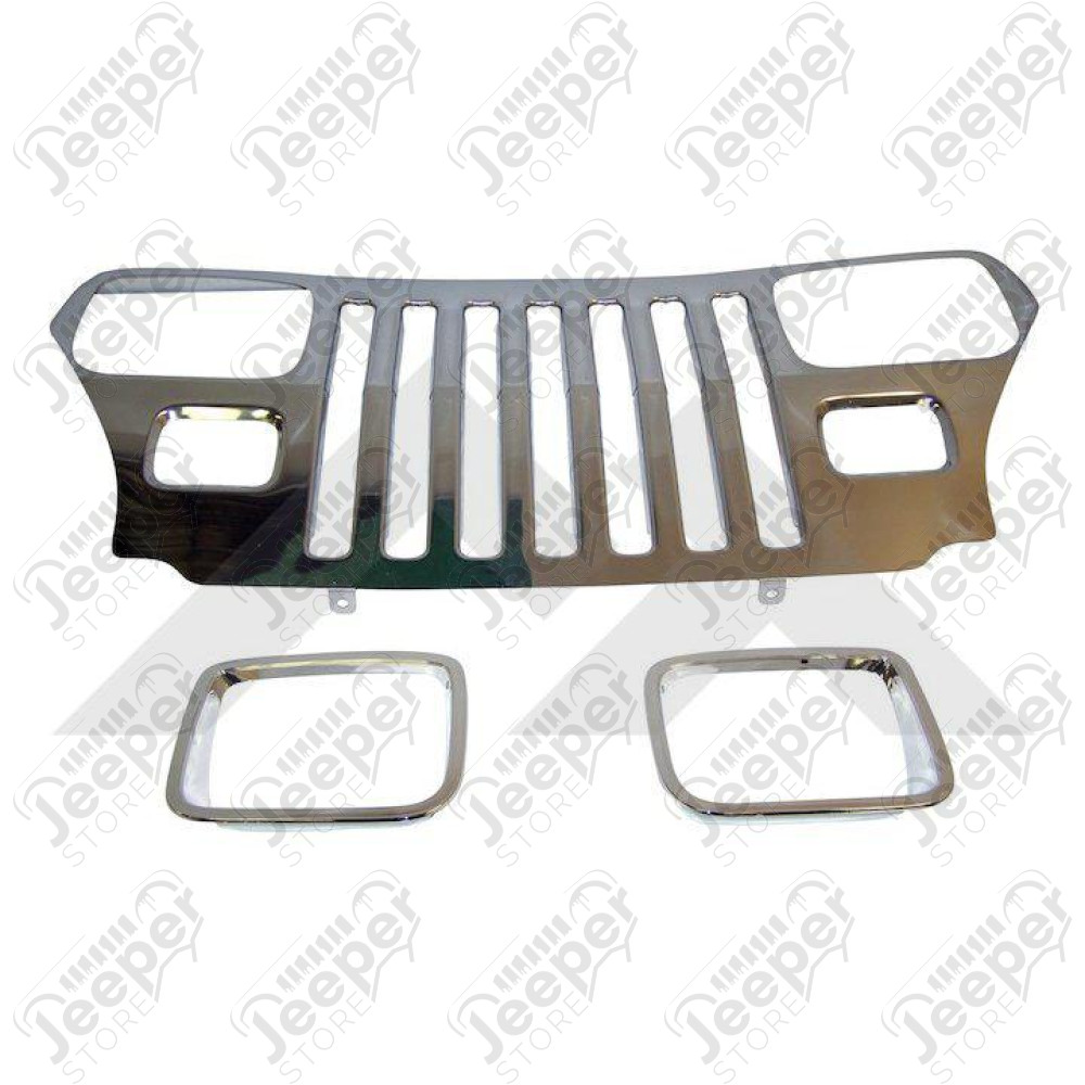 Grille Applique Set (Stainless-YJ)