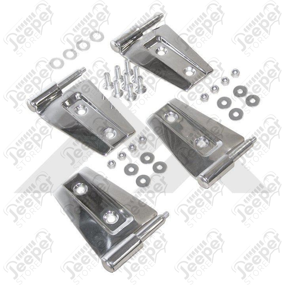 Door Hinge Set (Stainless - 2 Dr JK)