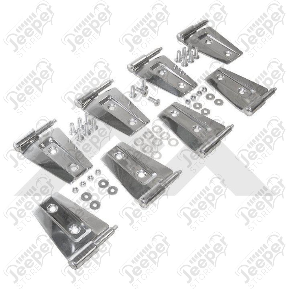 Door Hinge Set (Stainless - 4 Dr JK)