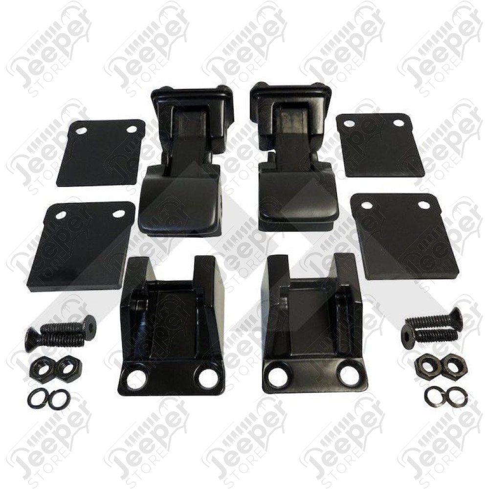 Hood Catch Kit (Black-TJ Style)