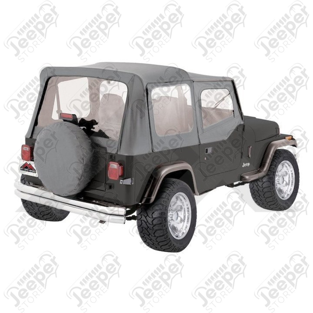 Bâche complète avec hauts de portes - Couleur : Grise pour Jeep CJ7 et Wrangler YJ - 51599-09 / RT-CT20009 / CT20009