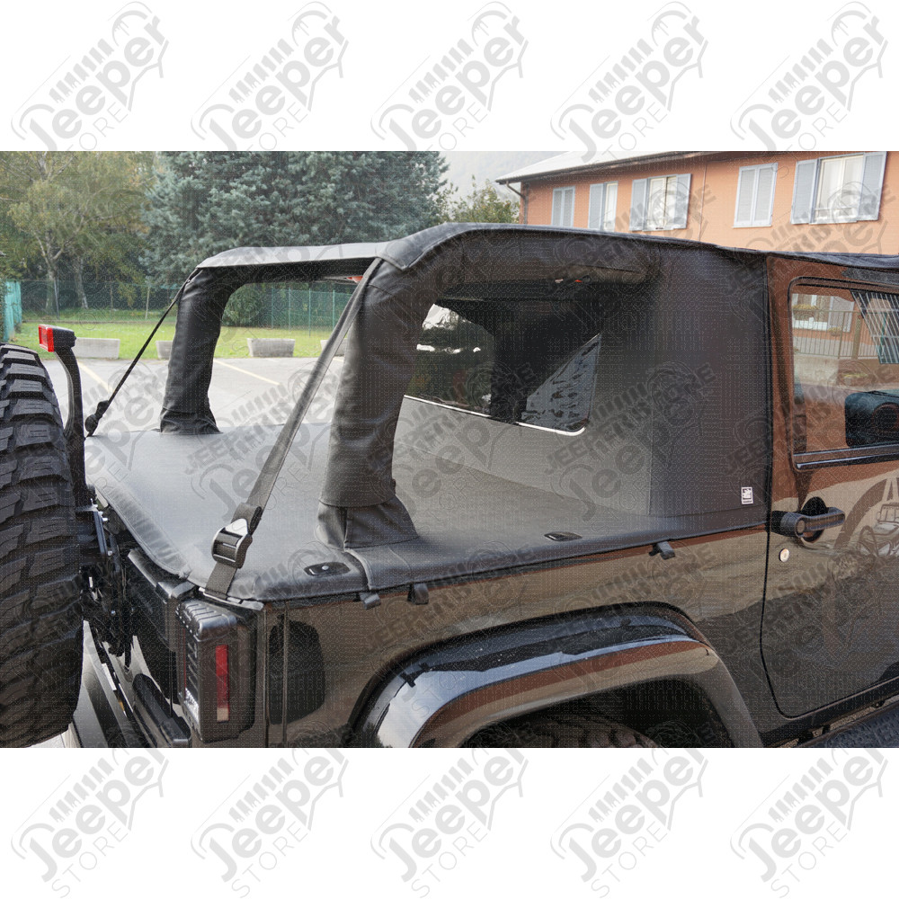 Bâche complète Cargo Top U2, couleur: noir (Black Diamond) pour Jeep Wrangler JK (2 portes)