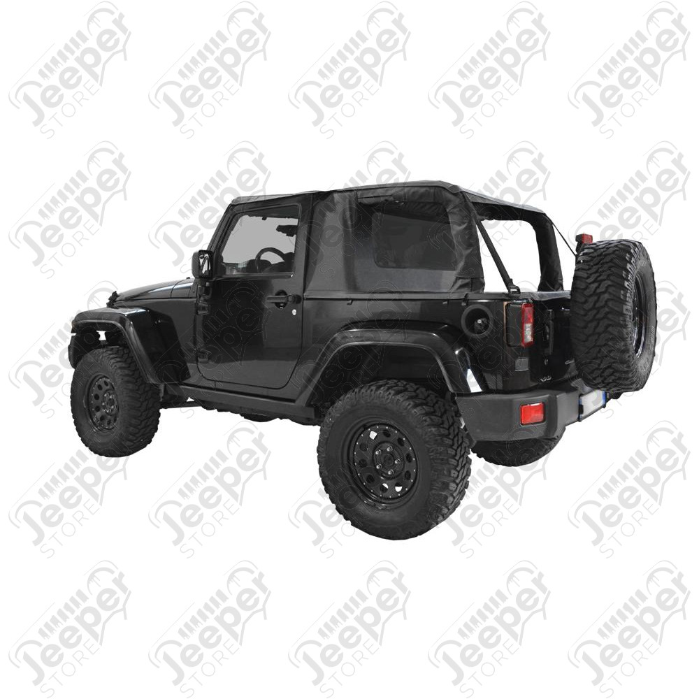 Bâche complète Cargo Top U2, couleur: noir (Black Diamond) pour Jeep Wrangler JK (2 portes)