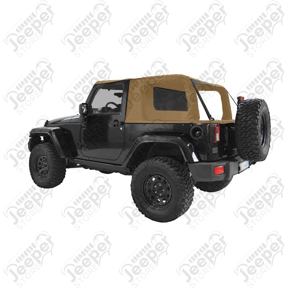 CTU2JKDS Bâche complète Suntop Cargo Top U2, couleur: Sable (Deep Sand) pour Jeep Wrangler JK (2 portes)