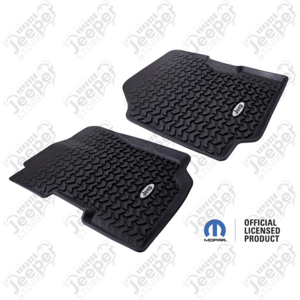 Kit de tapis de sol Jeep (Mopar) en plastique préformé pour l'avant - Jeep Wrangler YJ - 1566.10 / DMC-12920.22
