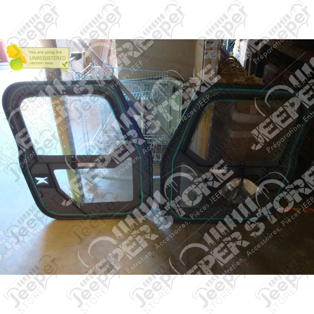 New Old Stock: Kit de 2 portes en toile (couleur: verte) Jeep Wrangler TJ