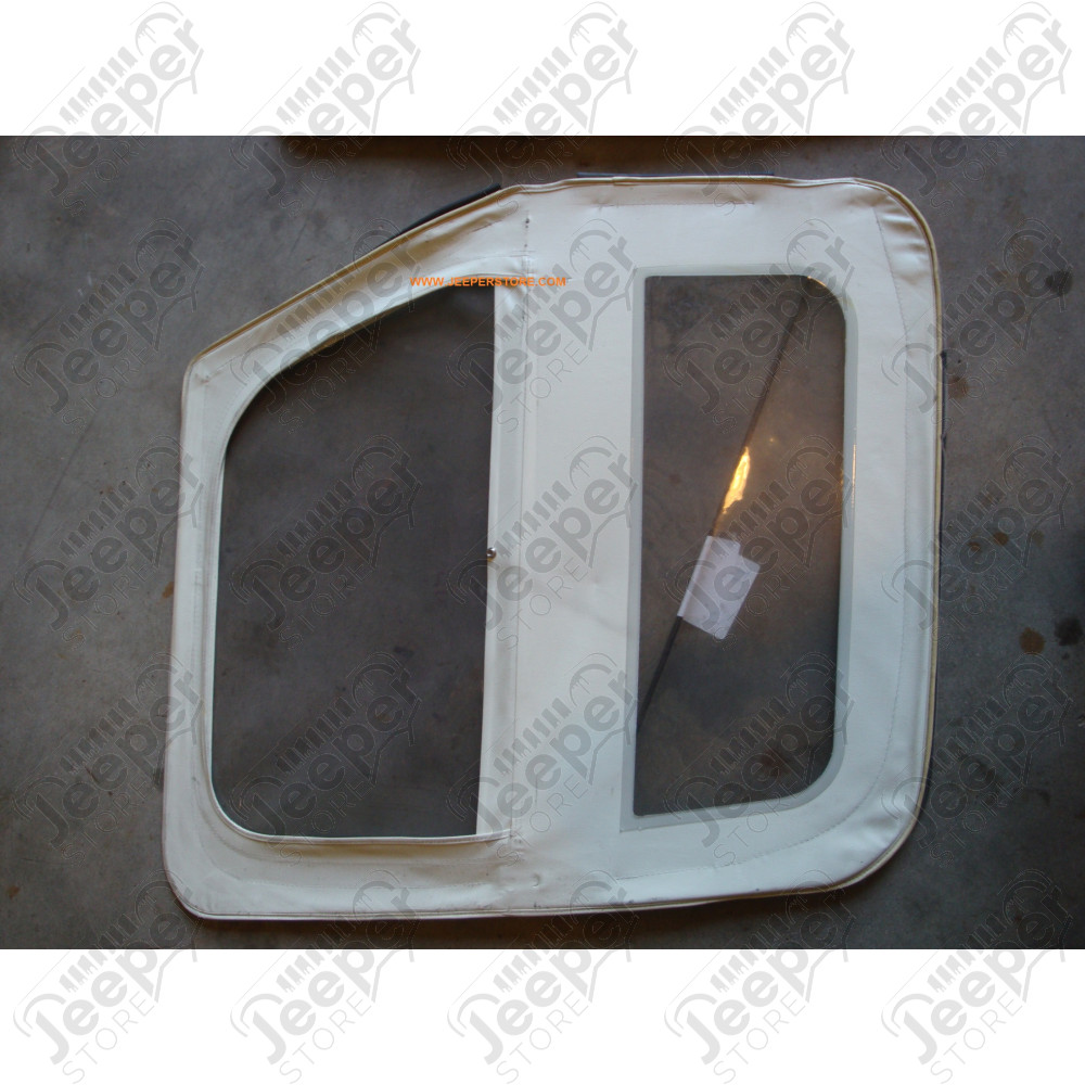 Occasion: Kit de 2 portes en toiles (couleur: Simili cuir, skill blanc) Jeep CJ7 et Wrangler YJ