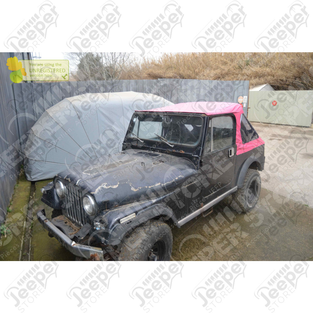 New Old Stock: Bache Kayline "FastBack" (couleur: rose) pour Jeep CJ7 et Wrangler YJ