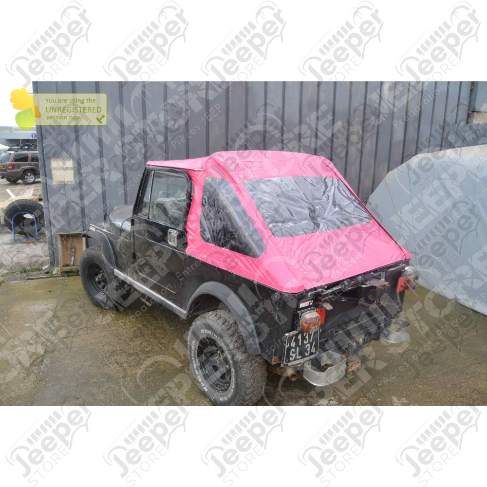 New Old Stock: Bache Kayline "FastBack" (couleur: rose) pour Jeep CJ7 et Wrangler YJ