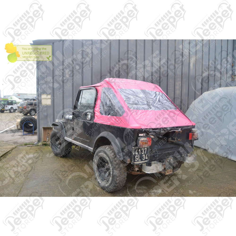 New Old Stock: Bache Kayline "FastBack" (couleur: rose) pour Jeep CJ7 et Wrangler YJ