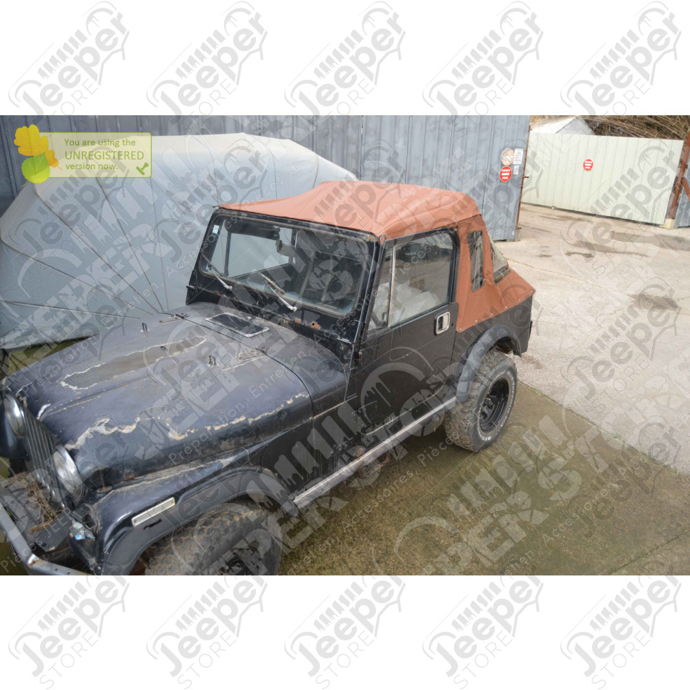 New Old Stock: Bache Kayline " FastBack " (couleur: Marron) pour Jeep CJ7 et Wrangler YJ