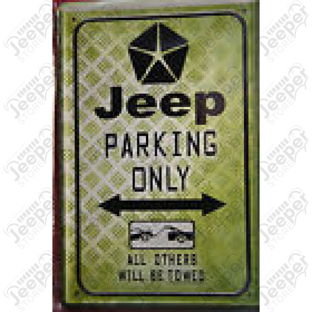 Plaque Acier Parking Seulement JEEP