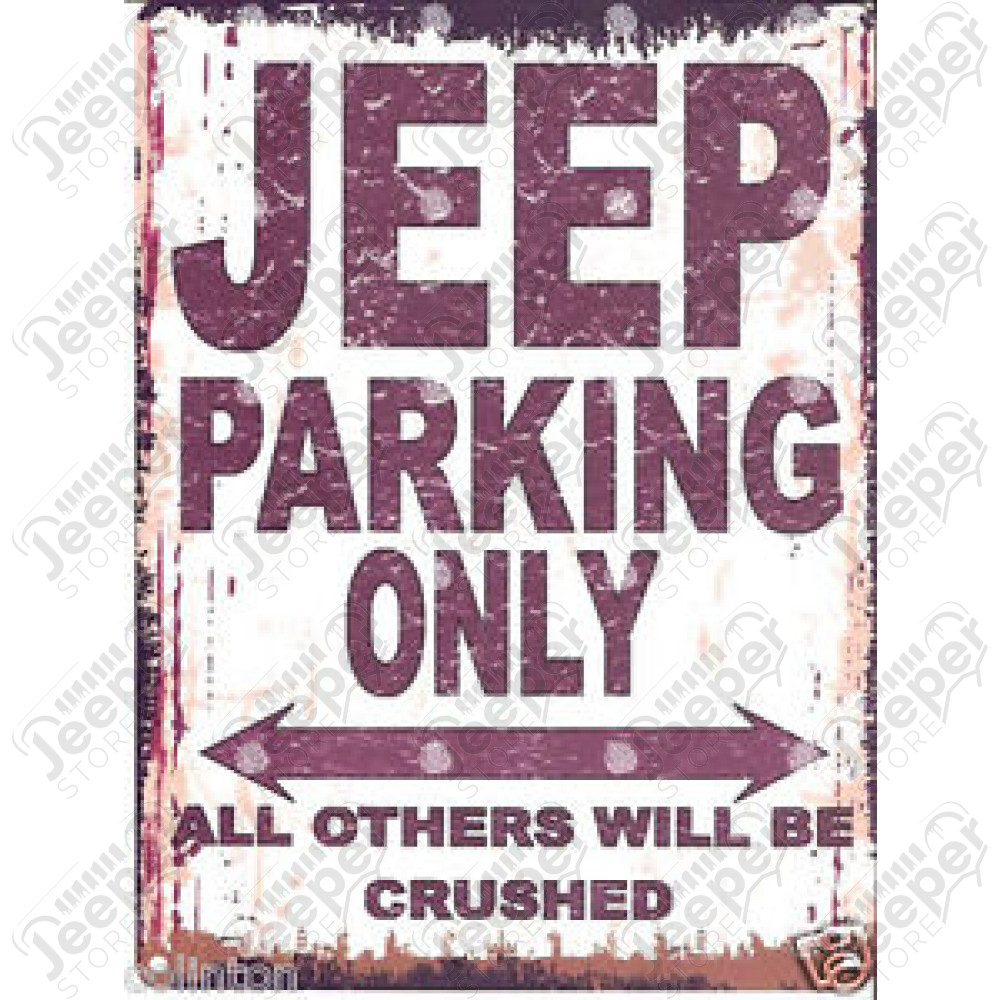Plaque Acier Parking Seulement JEEP