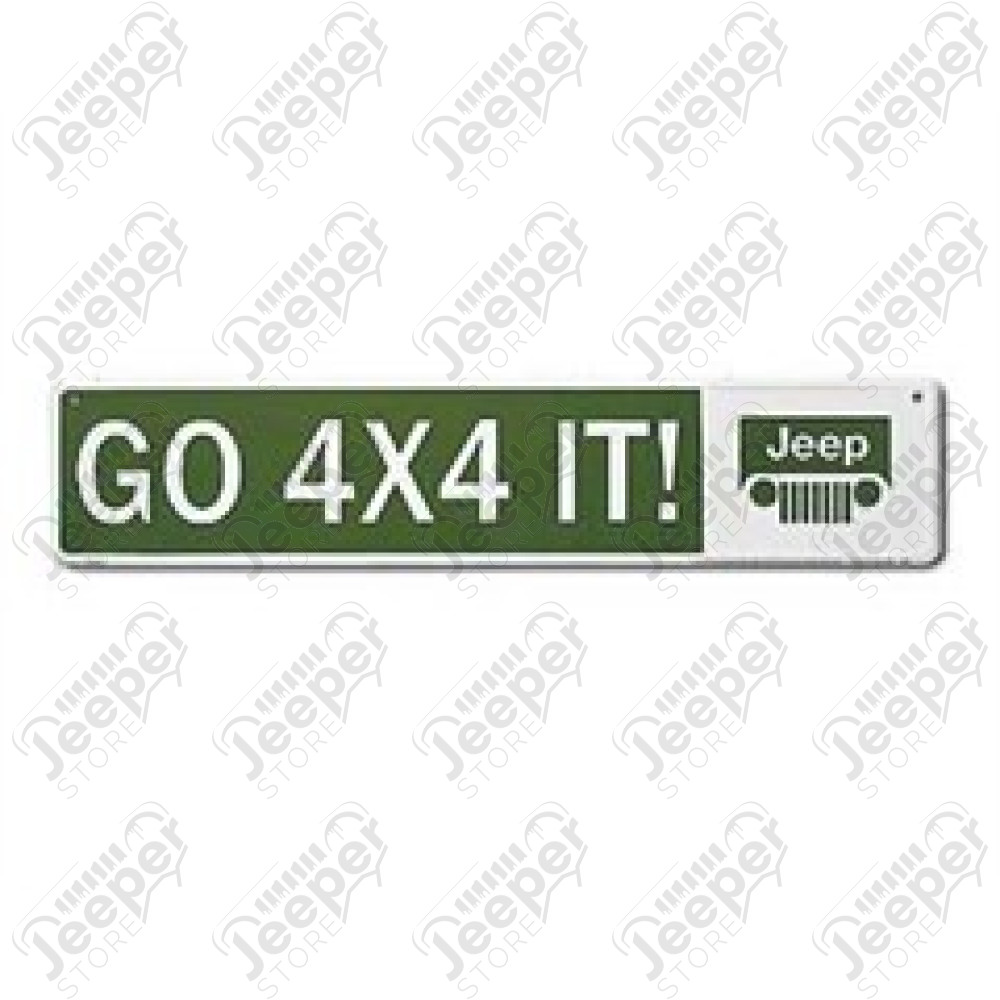 DSS21103 , Plaque d'immatriculation, Jeep street sign "go 4x4 it" 