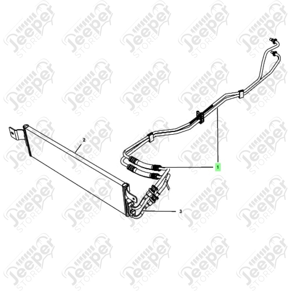 Kit de 2 durites de refroidissement de boite automatique 45RFE - Jeep Wrangler JK