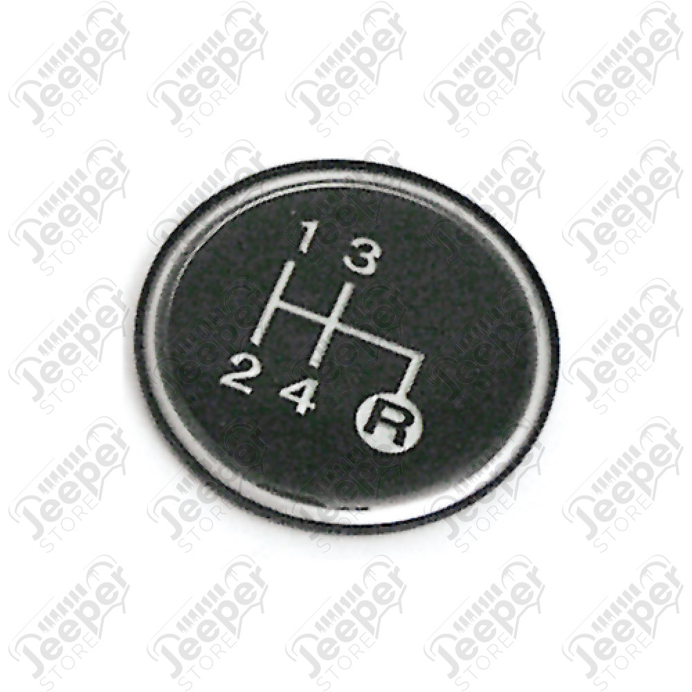 Pastille de pommeau de levier de vitesses à clipper boite T4 Jeep CJ (4 rapports)