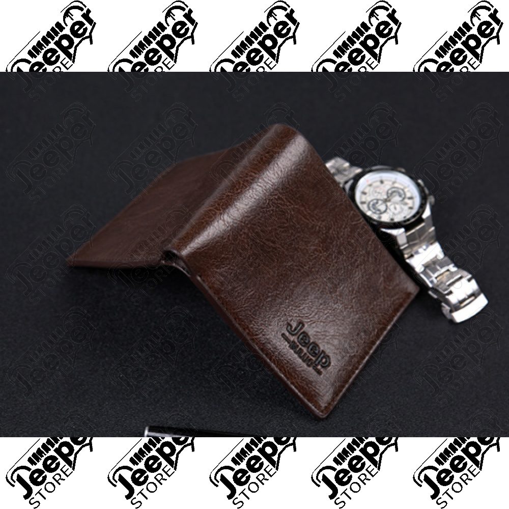 Portefeuille Jeep pour homme - Couleur : marron foncé