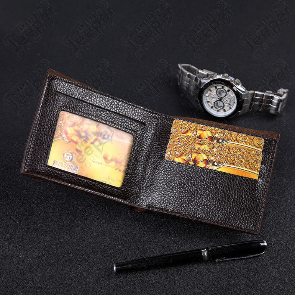 Portefeuille Jeep pour homme - Couleur : marron foncé