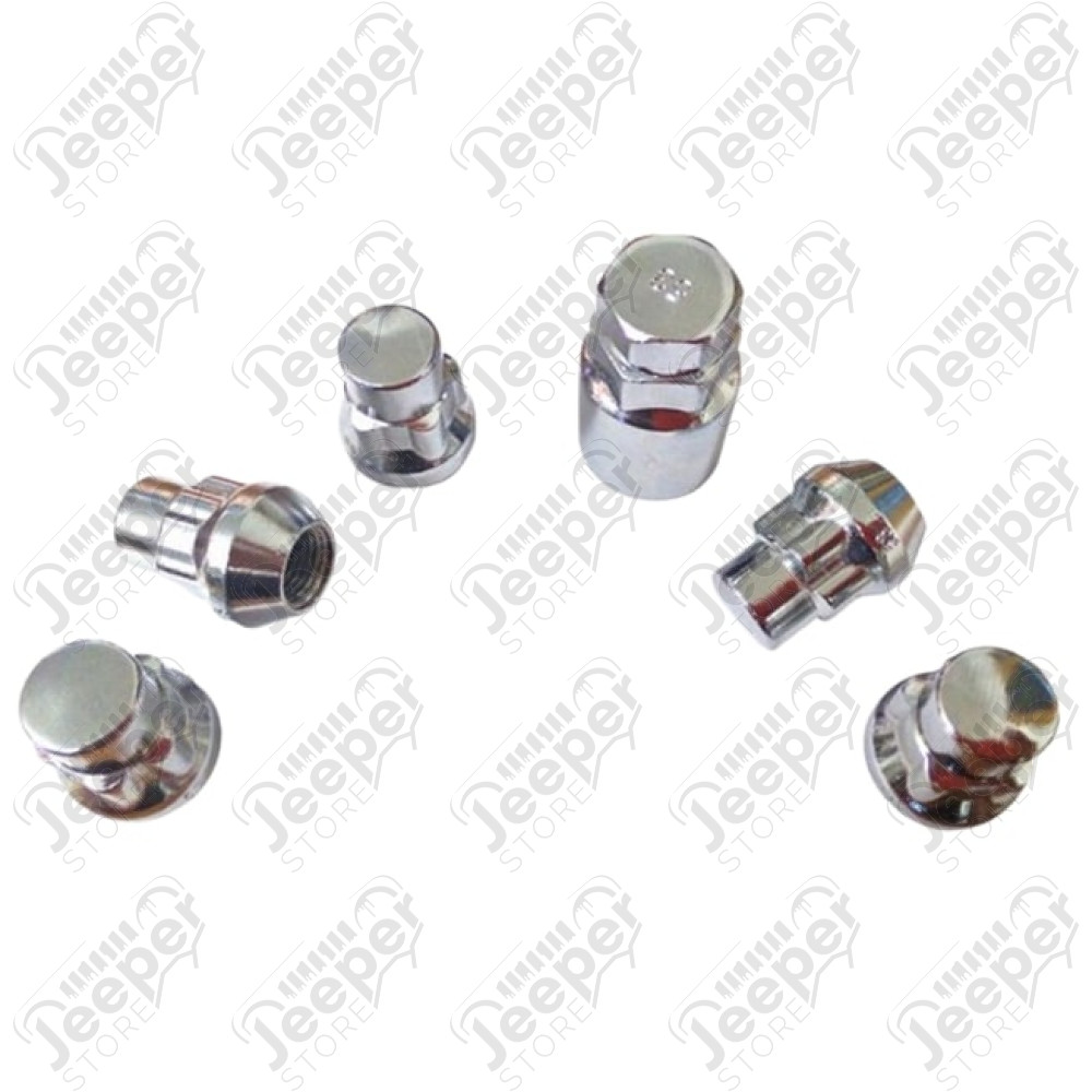 Ecrous anti vol de roue - Kit pour 5 roues - Jeep Renegade BU - A5121.25
