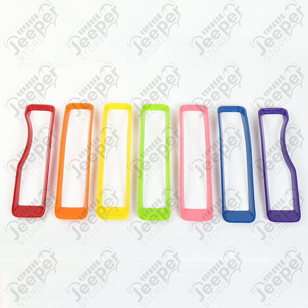 Kit d'inserts multicolore (enjoliveurs) de calandre pour Jeep Wrangler JL