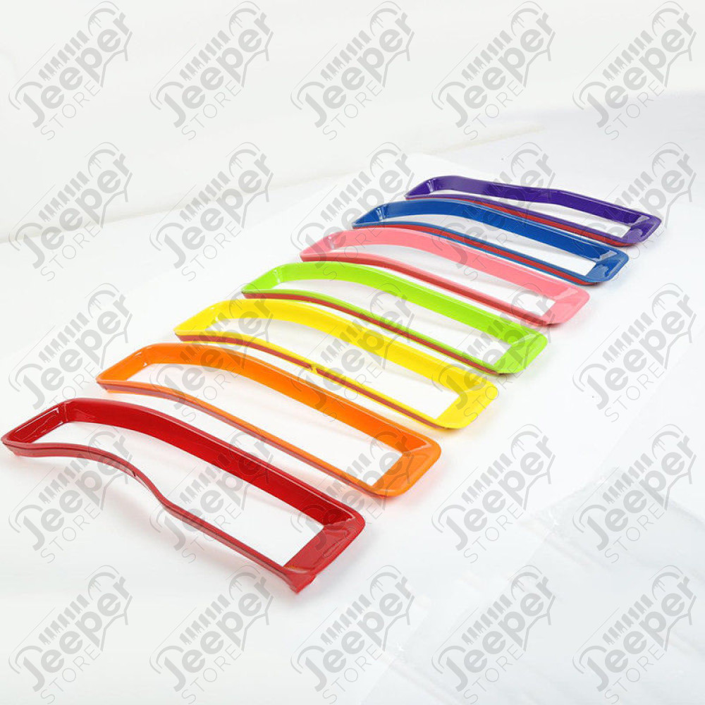 Kit d'inserts multicolore (enjoliveurs) de calandre pour Jeep Wrangler JL