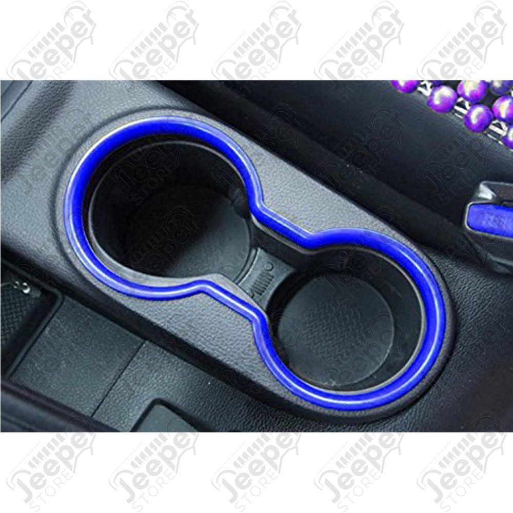 Kit d'enjoliveurs de tableau de bord et portes (18 pièces) (couleur: bleu) pour Jeep Wrangler JK