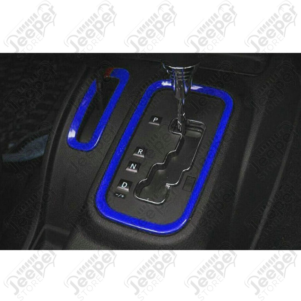Kit d'enjoliveurs de tableau de bord et portes (18 pièces) (couleur: bleu) pour Jeep Wrangler JK