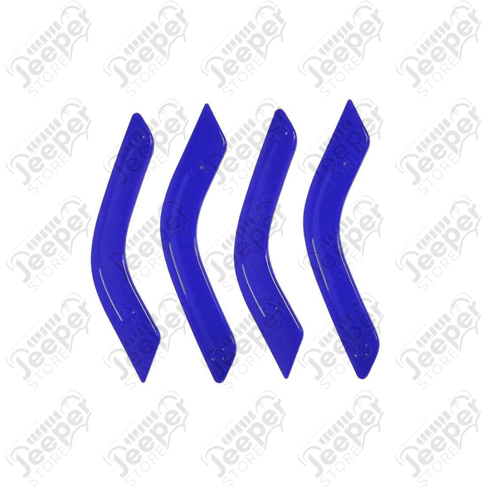 Kit d'enjoliveurs de tableau de bord et portes (18 pièces) (couleur: bleu) pour Jeep Wrangler JK
