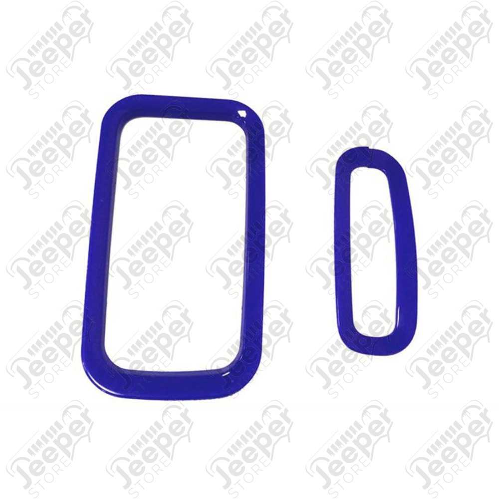 Kit d'enjoliveurs de tableau de bord et portes (18 pièces) (couleur: bleu) pour Jeep Wrangler JK