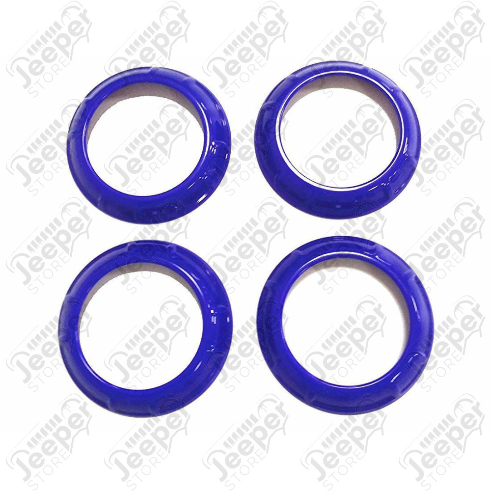 Kit d'enjoliveurs de tableau de bord et portes (18 pièces) (couleur: bleu) pour Jeep Wrangler JK