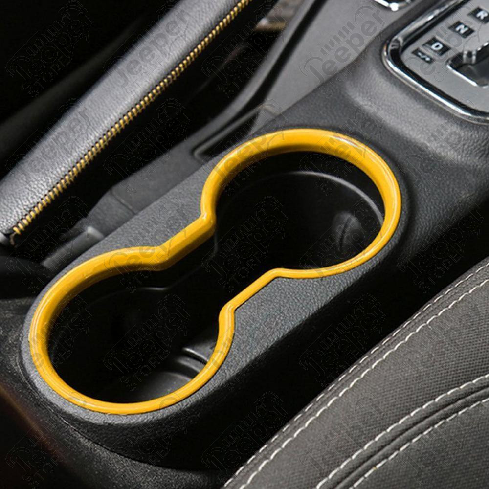 Kit d'enjoliveurs de tableau de bord et portes (18 pièces) (couleur: jaune) pour Jeep Wrangler JK