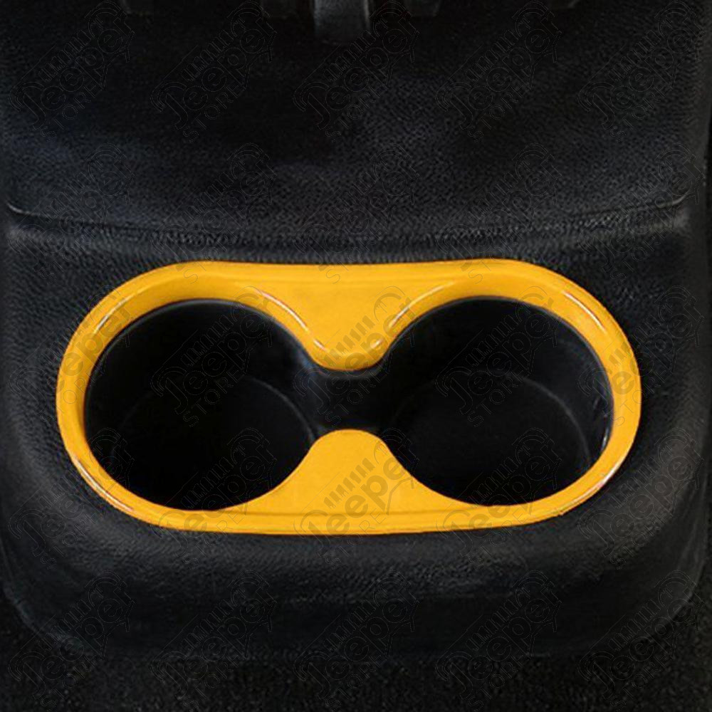 Kit d'enjoliveurs de tableau de bord et portes (18 pièces) (couleur: jaune) pour Jeep Wrangler JK