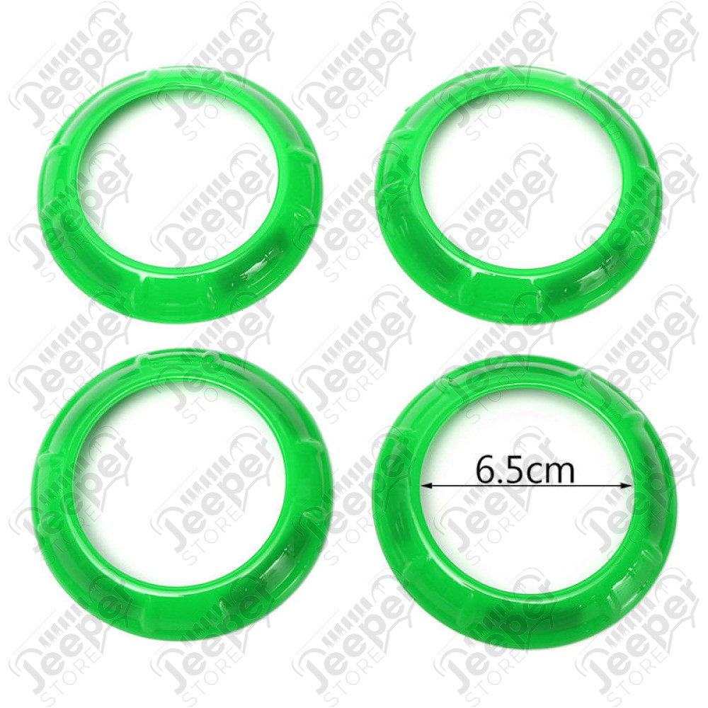 Kit d'enjoliveurs de tableau de bord et portes (18 pièces) (couleur: vert) pour Jeep Wrangler JK