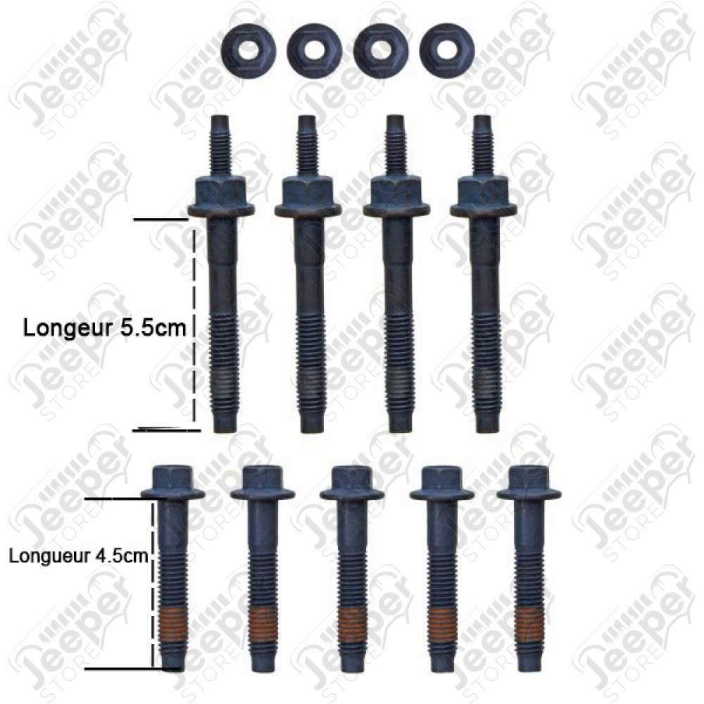Kit de visseries pour collecteur d'échappement 5.2L et 5.9L V8 moteur Chrysler pour Jeep 
