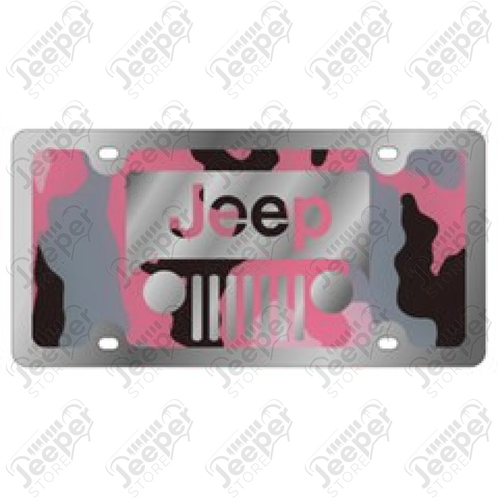 Plaque d'immatriculation américaine Jeep, Pink camouflage
