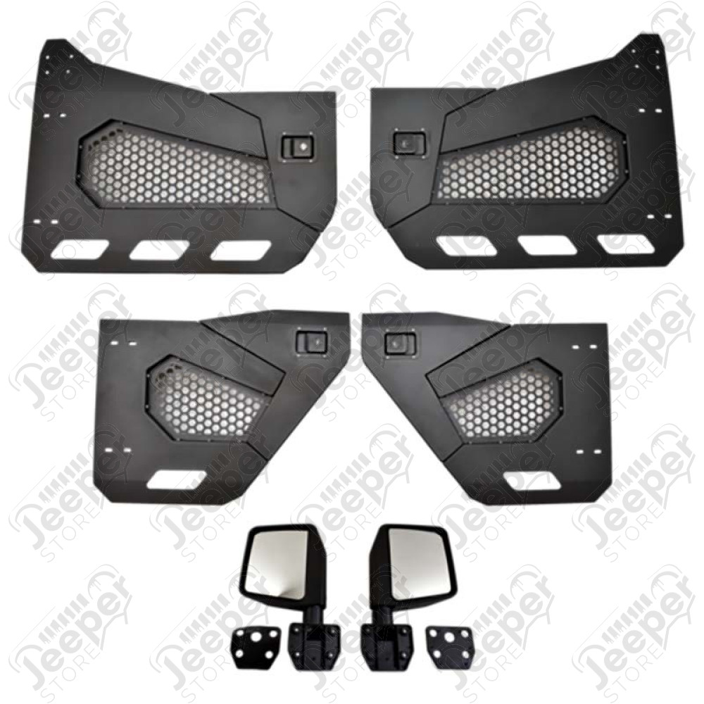 Kit de 4 demi portes en aluminium avec rétroviseurs - Jeep Wrangler JL Unlimited - EXT-90189 / JP-TD104-4D